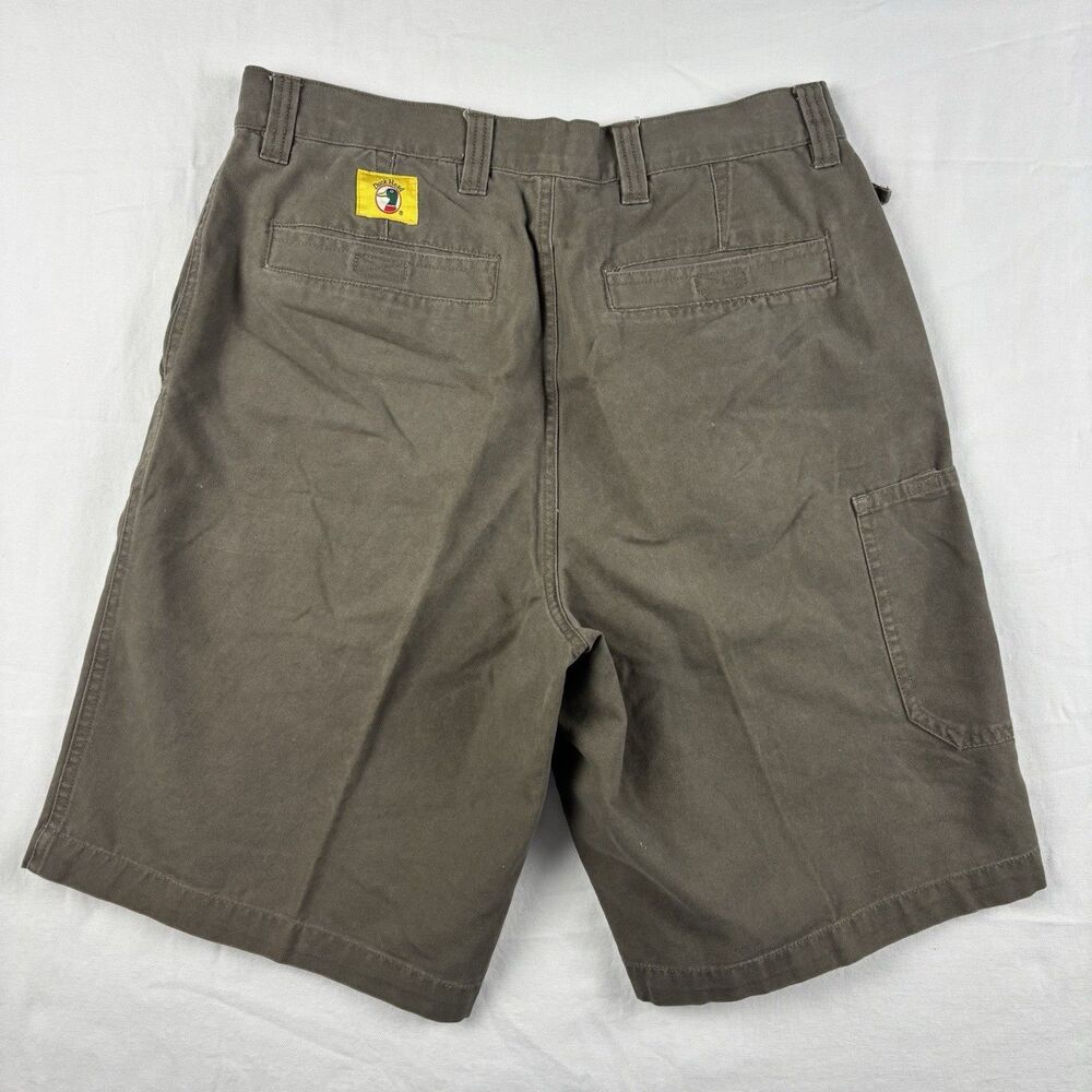 Vintage Duck Head Canvas Carpenter Utility Shorts Olive Green Mens Sz 32 Cotton